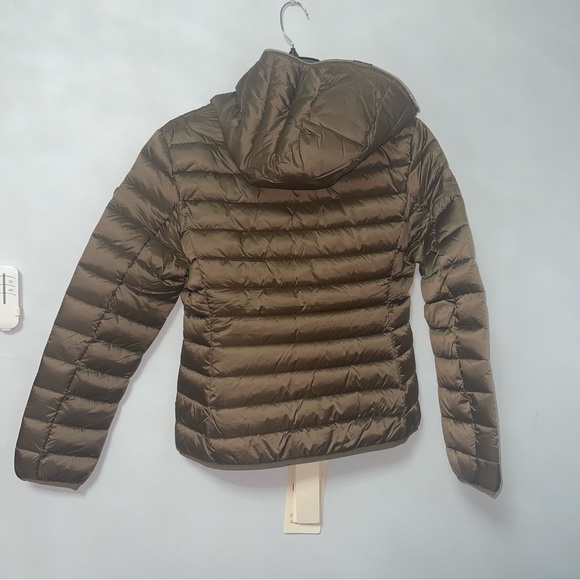 Save The Duck Alexis Water-Resistant Hooded Puffer Jacket In Coffee Brown - NWT - Picture 15 of 16